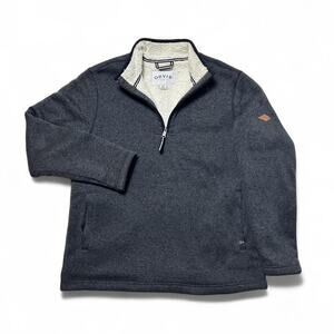 Orvis Classic Collection Quarter Zip Sherpa Fleece Lined Sweatshirt Pullover L